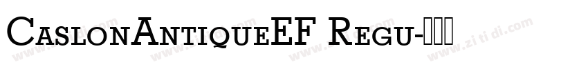 CaslonAntiqueEF Regu字体转换